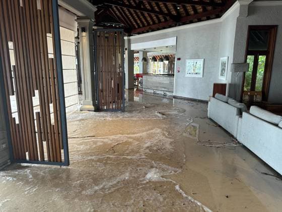 Cyclone strikes Mauritius, destroying the resort Beachcomber Paradis Golf and Spa, Travel, 15 01 2024 Le Morne Le Morne Mauritius Copyright: xkolbert-press ChristianxKolbertx