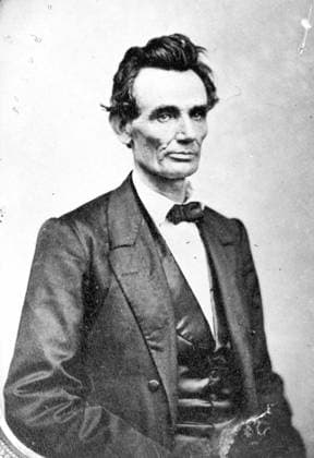 Abraham Lincoln (1809-1865) This photographic portrait of Abraham Lincoln was taken in Springfield, Illinois, on May 20, 1860, probably by Preston Butler. EDITORIAL USE ONLY Copyright: xx 16.015 PrestonxButler,xAttributedxtox picturehistory002286