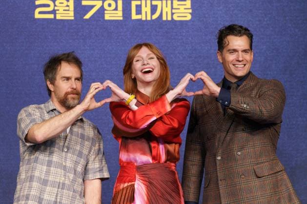 Entertainment Themen der Woche KW03 Entertainment Bilder des Tages Argylle film press conference SEOUL, SOUTH KOREA, JAN 18: Actors Sam Rockwell, Bryce Dallas Howard, Henry Cavill during Argylle film press conference at the Four Seasons Hotel in Seoul, South Korea, on January 18, 2024. Seoul the Four Seasons Hotel South Korea 8026_276958 Copyright: xStevexChoxKyewoong PentaxPressx