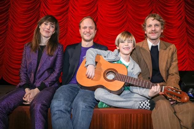 17 01 2024, Gartenbaukino, RICKERL MUSIK IS HÖCHSTENS A HOBBY Premiere , Absolute premiere highlight by Adrian Goiginger in the picture Agnes Hausmann, Adrian Goiginger, Ben Winkler, David VOODOO JÜRGENS Öllerer, RICKERL MUSIK IS HÖCHSTENS A HOBBY Premiere