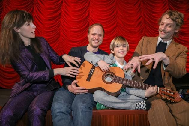 17 01 2024, Gartenbaukino, RICKERL MUSIK IS HÖCHSTENS A HOBBY Premiere , Absolute premiere highlight by Adrian Goiginger in the picture Agnes Hausmann, Adrian Goiginger, Ben Winkler, David VOODOO JÜRGENS Öllerer, RICKERL MUSIK IS HÖCHSTENS A HOBBY Premiere