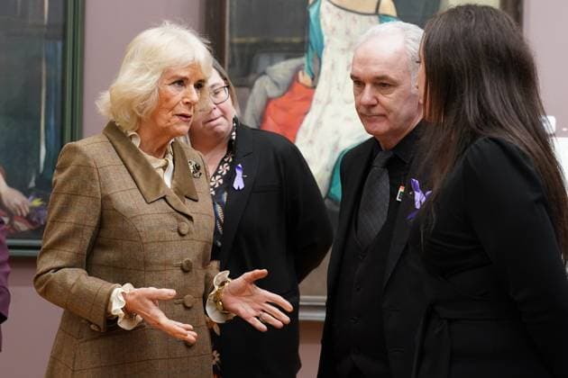 Entertainment Themen der Woche KW03 Entertainment Bilder des Tages . 18 01 2024. Aberdeen, United Kingdom. Queen Camilla during a visit to the Aberdeen Art Gallery in Scotland, United Kingdom.  xPoolx xi-Imagesx IIM-24938-0009