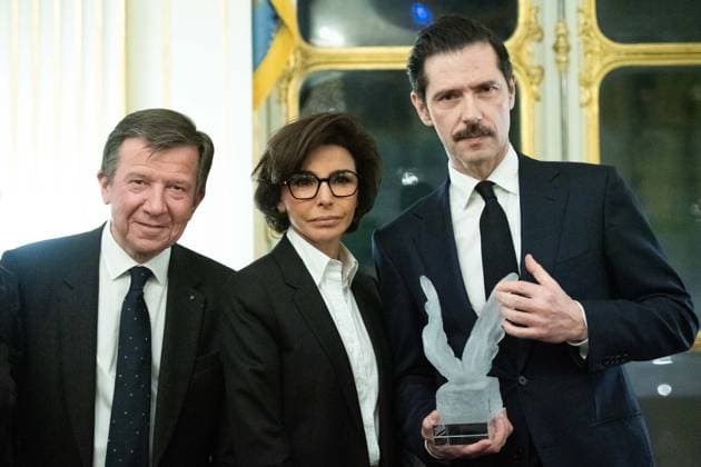 French Cinema Award 2024 Ceremony Gilles Pelisson, Rachida Dati and Melvil Poupaud attending the Ceremony for the French Cinema Award 2024 awarding Melvil Poupaud in Paris, France on January 18, 2024. Photo by Aurore Marechal ABACAPRESS.COM Paris France  Copyright: xMarechalxAurore ABACAx