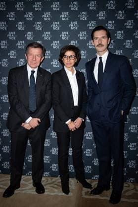 French Cinema Award 2024 Photocall Gilles Pelisson, Rachida Dati and Melvil Poupaud attending the Photocall for the French Cinema Award 2024 in Paris, France on January 18, 2024. Photo by Aurore Marechal ABACAPRESS.COM Paris France  Copyright: xMarechalxAurore ABACAx