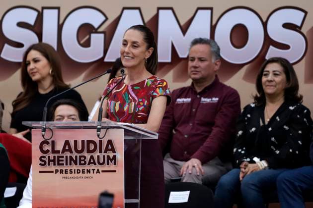 Mexico™s Presidential Candidate Claudia Sheinbaum in Closing Pre Campaign Rally January 18, 2024, Mexico City, Mexico: The pre-candidate for the presidency of Mexico for the Let s keep making history coalition, Claudia Sheinbaum Pardo, closes her pre-campaign for the sole candidacy for the presidency of Mexico for the National Regeneration Movement party, Green Party and Labor Party, at the Monument to the Revolution in Mexico City. on January 18, 2024 in Mexico City, Mexico (Photo by Luis Barron Eyepix Group). Copyright: xLuisxBarronx xEyepixxGroupx LB_18012024_109569