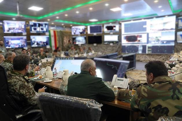 Iran, Militärübung am Persischen Golf January 19, 2024, Undisclosed, Persian Gulf, Iran: Combat forces during a military drill at an undisclosed location in the Persian Gulf, southern Iran. Undisclosed Iran - ZUMAi98_ 20240119_zih_i98_023 Copyright: xIranianxArmyxOfficex