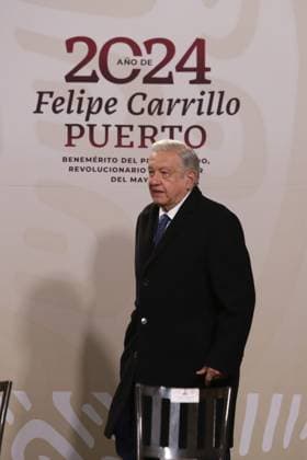 Mexico™s President Lopez Obrador News Conference January 19, 2024, Mexico City, Mexico: Mexico™s President, Andres Manuel Lopez Obrador attends at his briefing news conference at National Palace. on January 19, 2024 in Mexico City, Mexico. (Photo by Ismael Rosas Eyepix Group) Copyright: xIsmaelxRosas xEyepixxGroupx IR_19012024_109587