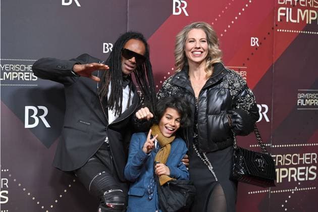 Fab Morvan and Tessa and son Sacha Red Carpet,Red Carpet,Bavarian Film Award 2023 on 19 09 2024 at the Prinzregententheater in Munich