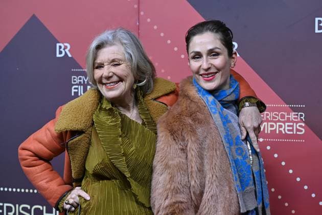 Jutta SPEIDEL actress , with daughter Antonia Feuerstein, Red Carpet,Bavarian Film Award 2023 on 19 09 2024 at the Prinzregententheater in Munich r 40