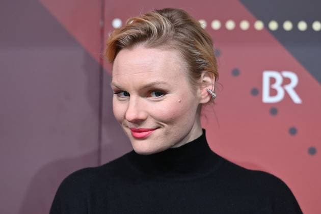 Rosalie THOMASS actress, single picture, cropped single motif, portrait, portrait red carpet, red carpet,Bavarian Film Award 2023 on 19 09 2024 at the Prinzregententheater in Munich