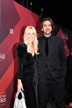 Max Wiedemann with Andrea Kaiser Presentation of the Bavarian Film Award Prinzregenten Theater Munich 19 January 2024