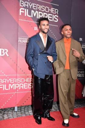 Titan Njie and Elan Ben Ali Presentation of the Bavarian Film Award Prinzregenten Theater Munich 19 January 2024