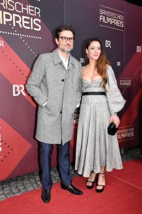 Simon Verhoeven and Bella Dayne Presentation of the Bavarian Film Award Prinzregenten Theater Munich 19 January 2024