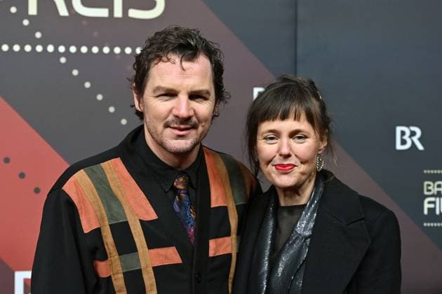 Felix Klare actor with Zora Thiessen actress Red Carpet,Red Carpet,Bavarian Film Award 2023 on 19 09 2024 at the Prinzregententheater in Munich r 4030