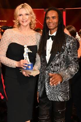 Veronica Ferres and Fabrice Morvan at the presentation of the 45 Bavarian Film Award 2023 in the Prinzregententheater Munich, 19 01 2024 Foto:xB.xInsingerx xFuturexImagex filmpreis_4161