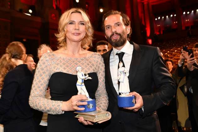 Veronica Ferres and Quirin Berg at the presentation of the 45 Bavarian Film Award 2023 in the Prinzregententheater Munich, 19 01 2024 Foto:xB.xInsingerx xFuturexImagex filmpreis_4166