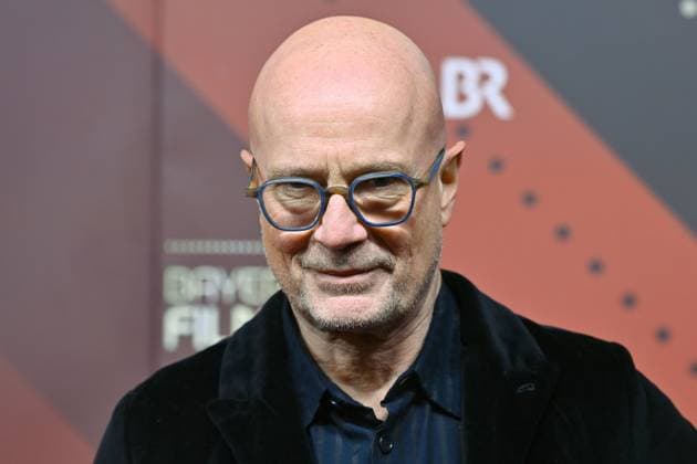 Christian Berkel actor , single picture,cropped single motif,portrait,portrait,portrait red carpet,red carpet,Bavarian Film Award 2023 on 19 09 2024 at the Prinzregententheater in Munich e