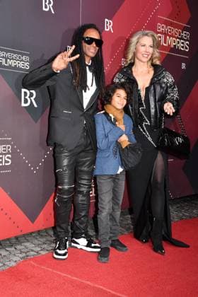 Fab Morvan, Stella and son Sacha Presentation of the Bavarian Film Award Prinzregenten Theater Munich 19 January 2024