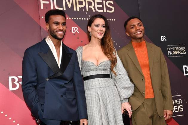 Titan Njie, Bella Wayne and Elan Ben Ali Presentation of the Bavarian Film Award Prinzregenten Theater Munich 19 January 2024
