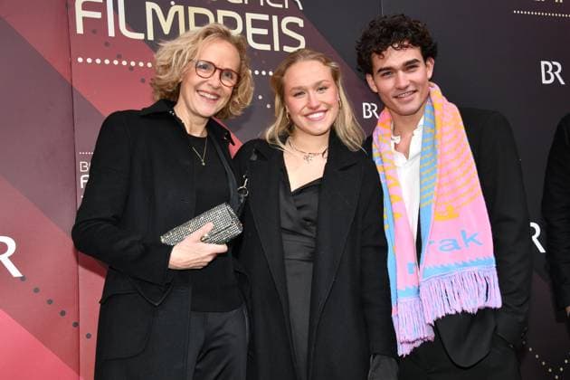Juliane Köhler with daughter Jette Rösch and Sandro Madlener Presentation of the Bavarian Film Award Prinzregenten Theater Munich 19 January 2024