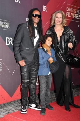 Fab Morvan, Stella and son Sacha Presentation of the Bavarian Film Award Prinzregenten Theater Munich 19 January 2024