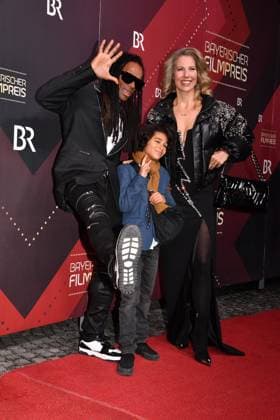 Fab Morvan, Stella and son Sacha Presentation of the Bavarian Film Award Prinzregenten Theater Munich 19 January 2024