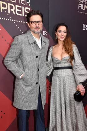 Simon Verhoeven and Bella Dayne Presentation of the Bavarian Film Award Prinzregenten Theater Munich 19 January 2024