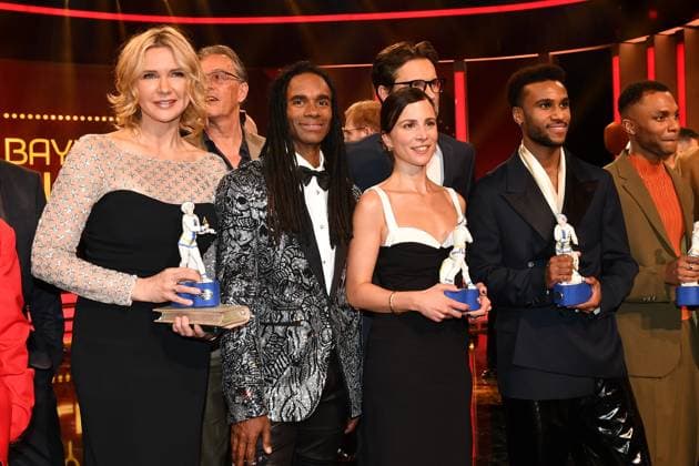 Veronica Ferres, Fabrice Morvan, Aylin Tezel, Simon Verhoeven and Tina Njie Presentation of the Bavarian Film Award Party Award Winner Prinzregenten Theater Munich 19 January 2024