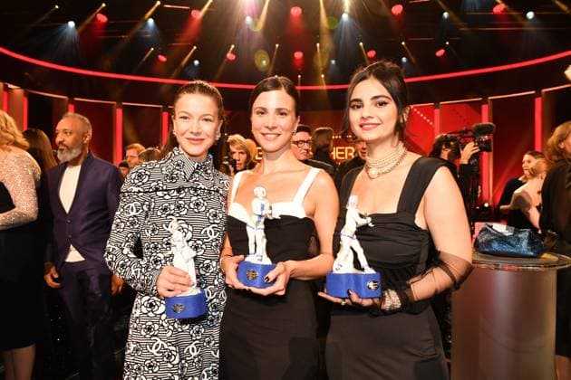 Hannah Herzsprung Aylin Tezel and Bayan Layla Presentation of the Bavarian Film Award Party Award Winner Prinzregenten Theater Munich 19 January 2024