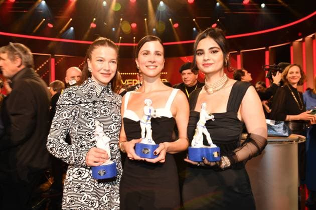 Hannah Herzsprung Aylin Tezel and Bayan Layla Presentation of the Bavarian Film Award Party Award Winner Prinzregenten Theater Munich 19 January 2024