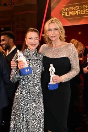 Hannah Herzsprung and Veronica Ferres Presentation of the Bavarian Film Award Party Award Winner Prinzregenten Theater Munich 19 January 2024