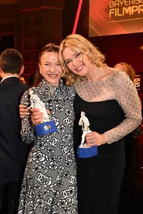 Hannah Herzsprung and Veronica Ferres Presentation of the Bavarian Film Award Party Award Winner Prinzregenten Theater Munich 19 January 2024