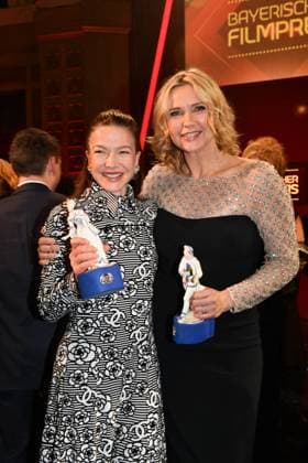 Hannah Herzsprung and Veronica Ferres Presentation of the Bavarian Film Award Party Award Winner Prinzregenten Theater Munich 19 January 2024