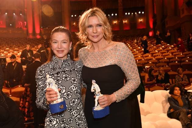 Hannah Herzsprung and Veronica Ferres Presentation of the Bavarian Film Award Party Award Winner Prinzregenten Theater Munich 19 January 2024