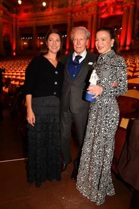 Bernd Herzsprung with his two daughters Hannah and Sarah Bavarian Film Award Party Award Winner Prinzregenten Theater Munich 19 January 2024