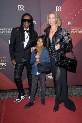 Fabrice Morvan with partner Tessa van der Steen and son Sacha at the presentation of the 45 Bavarian Film Award 2023 at the Prinzregententheater in Munich, 19 01 2024 Foto:xF.xKernx xFuturexImagex bay_filmpreis_2478