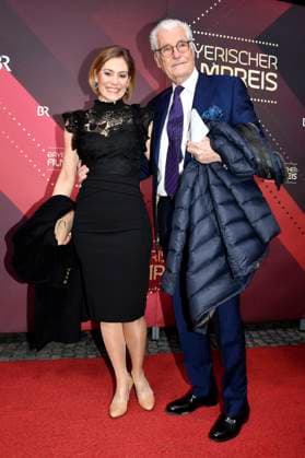 Sky du Mont with partner Julia Schütze at the presentation of the 45 Bavarian Film Award 2023 at the Prinzregententheater in Munich, 19 01 2024 Foto:xB.xInsingerx xFuturexImagex filmpreis_4052