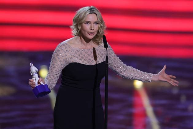 Bavarian Film Award 2023 Honorary Award Winner Veronica Ferres during her acceptance speech Ceremony of the 45 Bavarian Film Award 2023 on 19 01 2024 at Prinzregententheater in Munich Bavaria, Germany