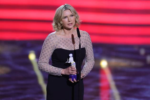 Bavarian Film Award 2023 Honorary Award Winner Veronica Ferres during her acceptance speech Ceremony of the 45 Bavarian Film Award 2023 on 19 01 2024 at Prinzregententheater in Munich Bavaria, Germany