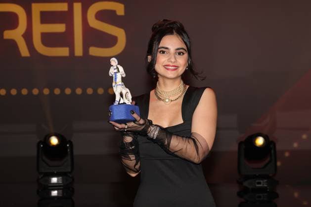 Bavarian Film Award 2023 Bayan Layla with her Pierrot Presentation of the 45 Bavarian Film Award 2023 on 19 01 2024 at the Prinzregententheater in Munich Bavaria, Germany
