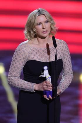 Bavarian Film Award 2023 Honorary Award Winner Veronica Ferres during her acceptance speech Ceremony of the 45 Bavarian Film Award 2023 on 19 01 2024 at Prinzregententheater in Munich Bavaria, Germany