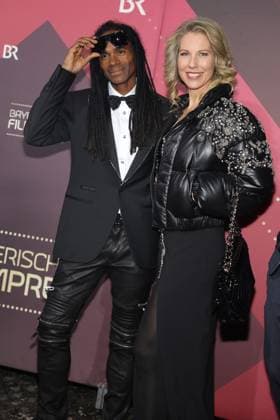 Bavarian Film Award 2023 Fabrice Morvan with partner Tessa van der Steen Presentation of the 45 Bavarian Film Award 2023 on 19 01 2024 at the Prinzregententheater in Munich Bavaria, Germany