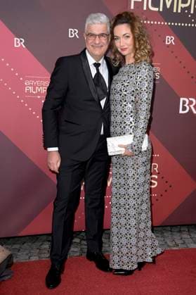 Stephen A Sikder with wife Kristin Naefe at the presentation of the 45 Bavarian Film Award 2023 in the Prinzregententheater Munich, 19 01 2024 Foto:xF.xKernx xFuturexImagex bay_filmpreis_1748