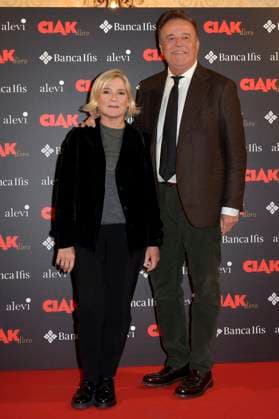 Christian De Sica with wife Silvia Verdone at the Ciak d oro 2023 film award ceremony in Palazzo Colonna Rome, 20 01 2024 Foto:xA.xM.xTinghinox xFuturexImagex ciak_4105