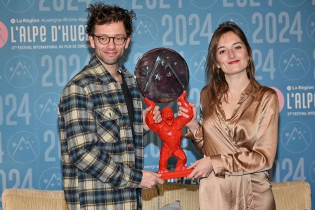 27th Alpe D Huez Festival Winners Photocall Emilie Noblet, Xavier Lacaille attending the Winners Photocall during the 27th Alpe d Huez Film Festival in Alpe d Huez, France on January 20, 2024. Photo by Julien Reynaud APS-Medias ABACAPRESS.COM Alpe d Huez France  Copyright: xReynaudxJulien APS-Medias ABACAx