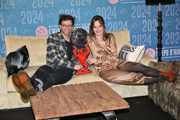 27th Alpe D Huez Festival Winners Photocall Emilie Noblet, Xavier Lacaille attending the Winners Photocall during the 27th Alpe d Huez Film Festival in Alpe d Huez, France on January 20, 2024. Photo by Julien Reynaud APS-Medias ABACAPRESS.COM Alpe d Huez France  Copyright: xReynaudxJulien APS-Medias ABACAx