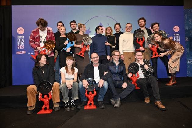 27th Alpe D Huez Festival Winners Photocall All the winners attending the Winners Photocall during the 27th Alpe d Huez Film Festival in Alpe d Huez, France on January 20, 2024. Photo by Julien Reynaud APS-Medias ABACAPRESS.COM Alpe d Huez France  Copyright: xReynaudxJulien APS-Medias ABACAx