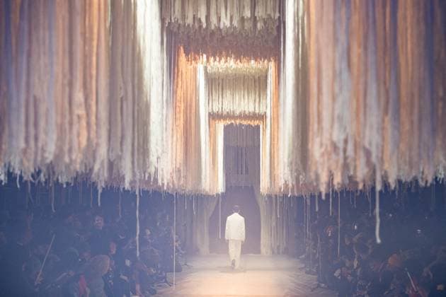 PFW KidSuper Runway A model walks the runway during the KidSuper Menswear Fall Winter 2024-2025 show as part of Paris Fashion Week in Paris, France on January 20, 2024. Photo by Aurore Marechal ABACAPRESS.COM Paris France  Copyright: xMarechalxAurore ABACAx