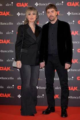 Ciak d Oro 2023 red carpet in Rome, Italy - 20 Jan 2024 Eva Nestori (l) and Michele Riondino (r) attend the Ciak d Oro 2023 red carpet at Galleria del Cardinale Colonna. Rome Italy Copyright: xMarioxCartellix xSOPAxImagesx Eva Nestori, Michele Riondino