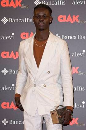 Ciak d Oro 2023 red carpet in Rome, Italy - 20 Jan 2024 Moustapha Fall attends the Ciak d Oro 2023 red carpet at Galleria del Cardinale Colonna. Rome Italy Copyright: xMarioxCartellix xSOPAxImagesx Moustapha Fall (1)